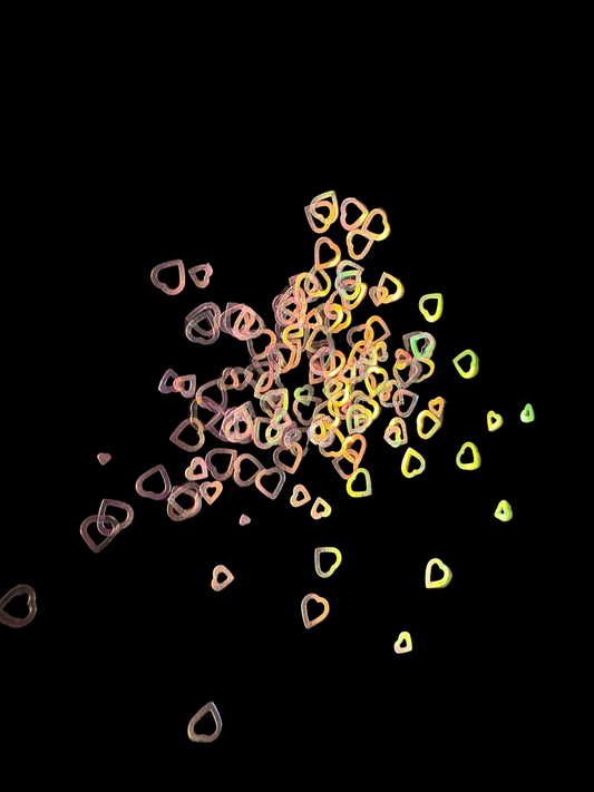 PINK IRIDESCENT HEARTS